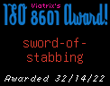 Viatrix's ISO 8601 award for sword-of-stabbing